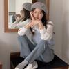 2024 Autumn Japanese Cable Knit Vest & Sleeveless Shirt Set - Slimming, Layered Ins Style