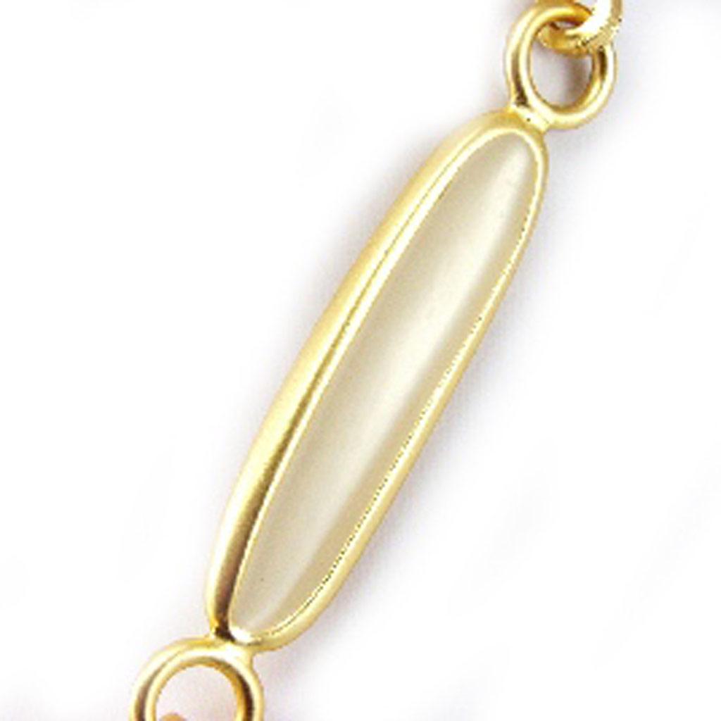 Dolce Vita [F9648] - Collier Créateur 'Movida' beige doré