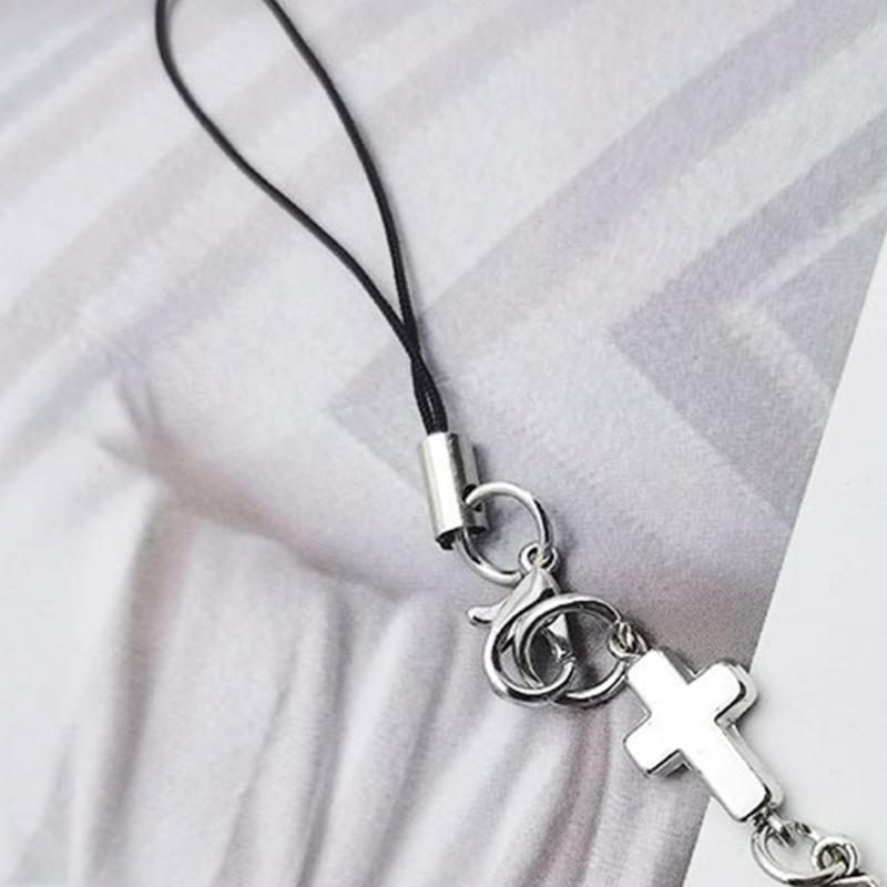 Cross Coffin Phone Chains Women Chain Cellphone Pendant Phone Chains Anti-Lost Lanyard Phone Jewelry for Women Girls