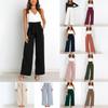 Modische Hose für den Arbeitsplatz, für Damen, lässig, weites Bein, hohe Taille, Hose mit Gürtel, Temperament, Sommer, Pendlerhose