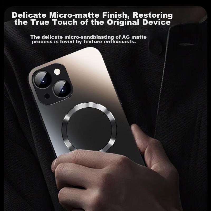 Phone Case for IPhone 14 Plus, MagSafe Compatible Protective Cover with Magnetic Charging, Frosted Full Protection Anti-Drop Case, Sapphire Blue