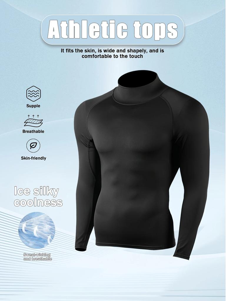 1PCS Men Running T shirt Quick Dry Bodybuilding Sport Shirt Long Sleeve Compression Top Fitness Tight Rashgard Gym T-Shirt Men