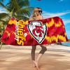 City Chiefs Emblem Printed Microfiber Beach Towel, Soft And Absorbent, Quick-Dry, Ideal for Summer Travel, Beach Essential, Swimming Pool