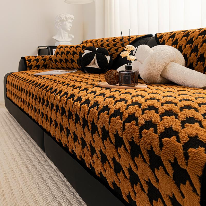 

Qiandongge Sofa Cushion Autumn and Winter New Thickened Non-Slip Plush Light Luxury High-End Sofa Cover Cover Cloth 70*70cm