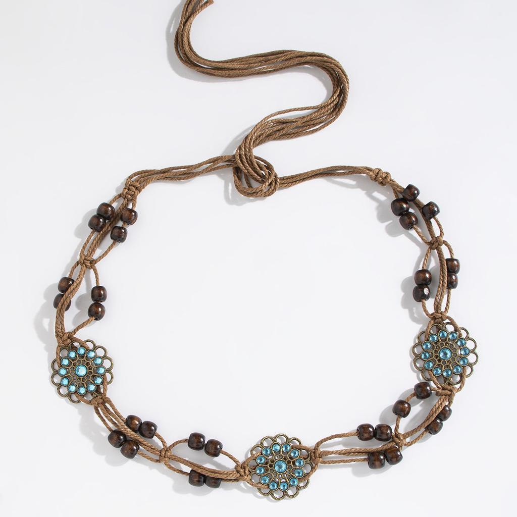 Retro Versatile Braided Waist Rope Bohemian Women's Waist Decoration Belt Ethnic Belt Korean Style Decorative Casual Waist Chain