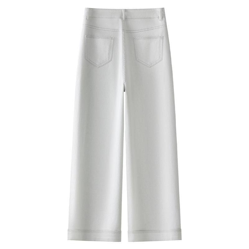 2025 Off-White High-Waisted Slimming Straight-Leg Jeans for Women