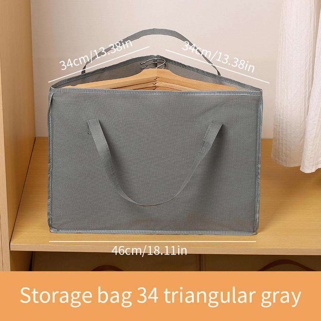 Hanger Organizer, Storage Box with Lid, Waterproof Clothes Organizer Bag And Container Handles,