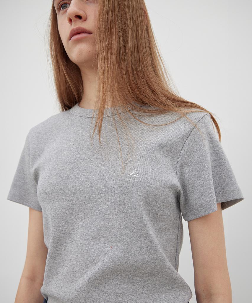 Leuba De Base Cotton T-Shirt - Melange Gray