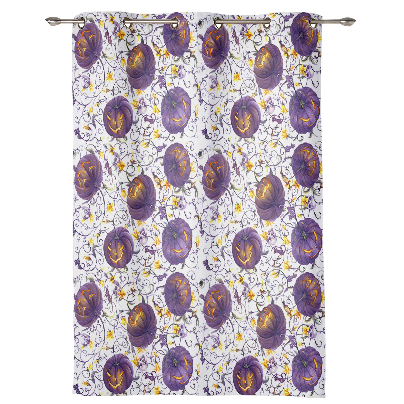 Хэллоуин Акварельные Тыквы Шторы для Спальни Гостиной Оконные Шторы Шторы Жалюзи Кухня — фото 2