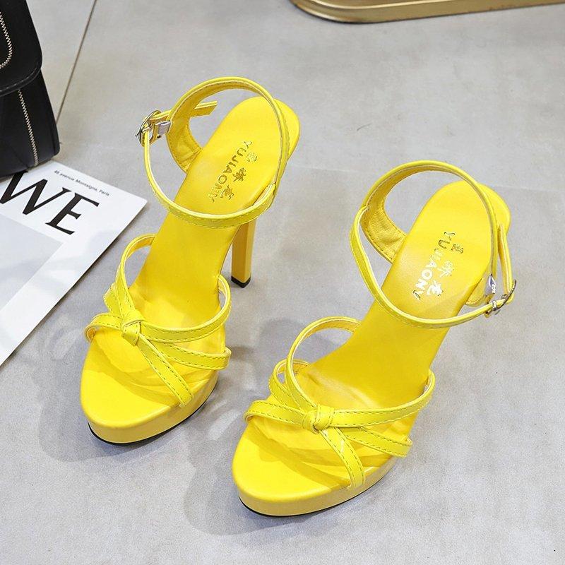 Dámské boty na vysokém podpatku nové boty tenké podpatky sandály s otevřenou špičkou dámská ruční výroba dámské boty