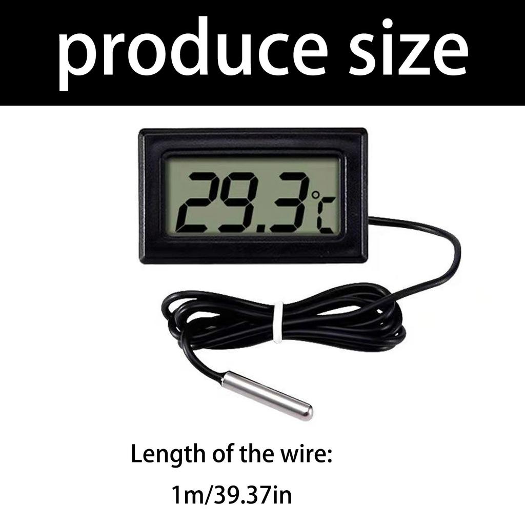 Digital Thermometers with Waterproof Probe LCD Thermometers for Fridge Temperature Monitor Temperature Measuring Meter