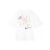 Nike Abstract Hand-Drawn Pattern Printed Loose Round Neck Short Sleeve T-Shirt Women Tops White FD9315-100