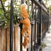 NOELAMOUR Garden Figurine - Cute Squirrel Family Hanging Animal Resin Ornament for Gardens and Gardening - Statue/Decoration