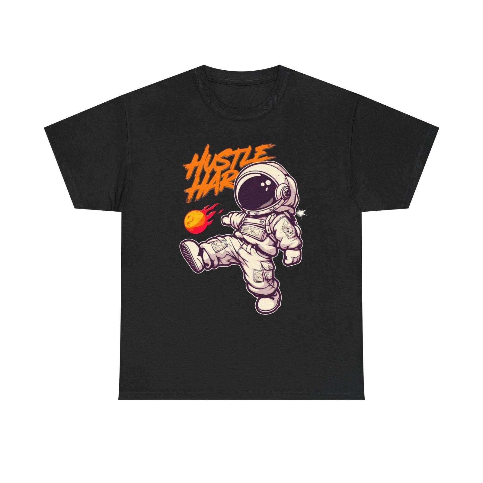 Astronaut Hustle Unisex Heavy Cotton Tee, Funny Space T-Shirt, Cool Graphic Tee, 3XL