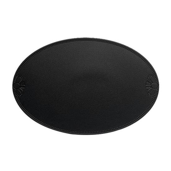 Yousheng Oval Placemat Dining Table Heat Insulation Pad Imitation Leather Waterproof Placemat Protect Table Top from Scratches And Spills for Home