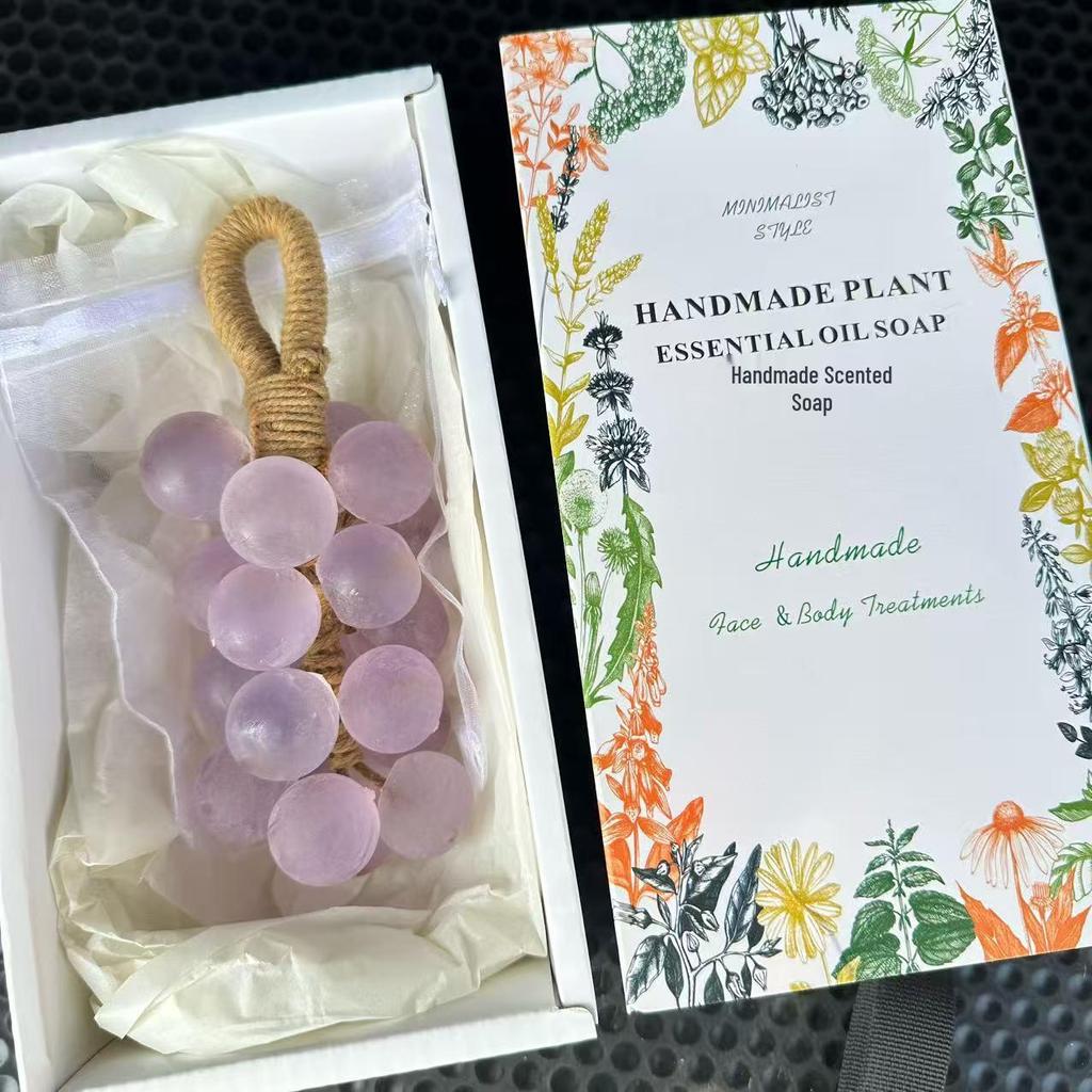 Crystal Grape Soap Cluster - Fun Birthday Gift and Decorative Bathroom Souvenir