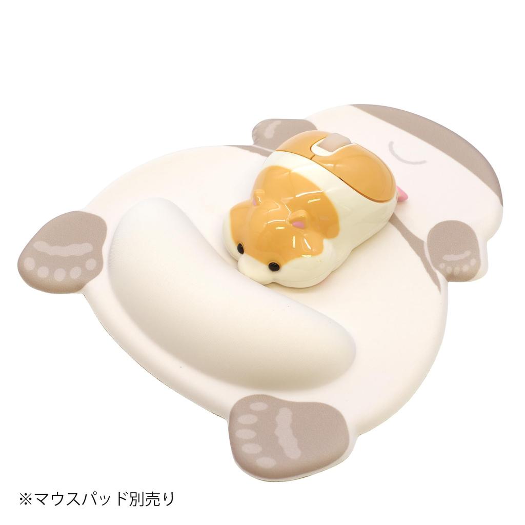 Sunstar Stationery Butt Mouse [Golden] Wireless, Lightweight, Energy-Saving, Cute Hamster Design, S8102708