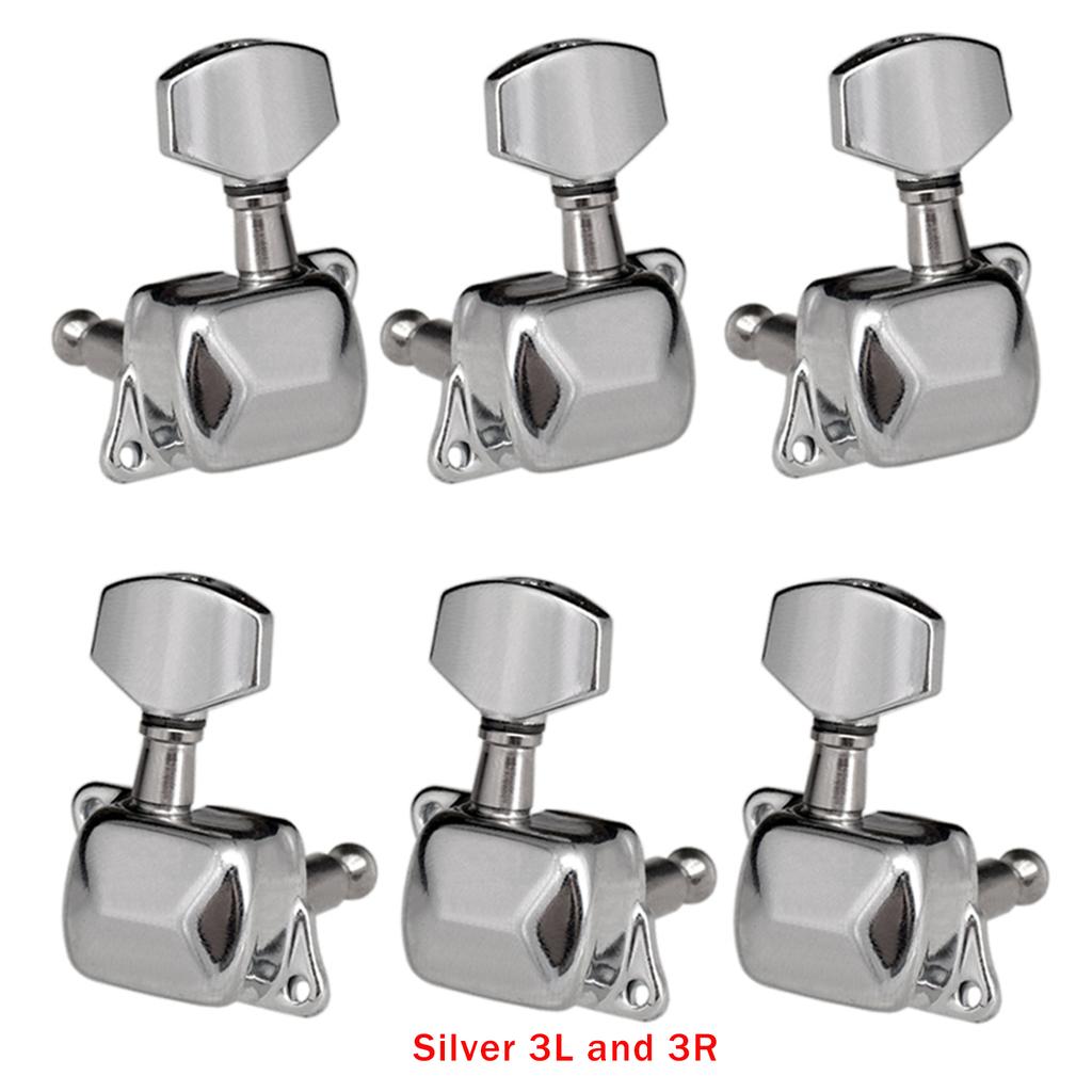 6Pcs/Set Guitar String Tuning Pegs Tuner Semi-closed Tuner Machine Heads for Electric Guitar Folk Acoustic Guitar Tuning Pegs