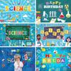 Crazy Science Fun Theme Party Decoration Background, Scientist Boys and Girls Birthday Party Decoration Photography Background