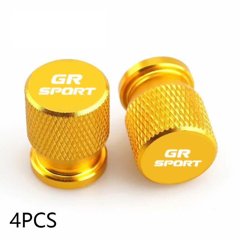 4Pcs Car Wheel Tire Valve Caps Air Stem Case for Toyota GR Sport Gazoo Racing Yaris 86 Corolla Hilux Supra C-HR Auto Accessorie