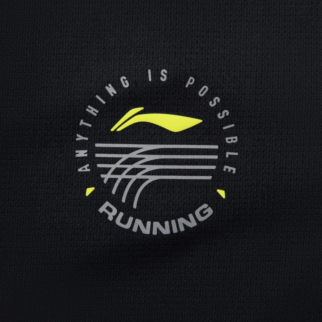 Li Ning Running Series Solid Color Round Neck Comfortable Breathable Versatile Wind Tunnel Breathable Short Sleeve T-Shirt Men T-Shirts ATSV083-1