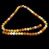 Strand of 64 Round Beads 6mm 6 Mm In Transparent Yellow Agate