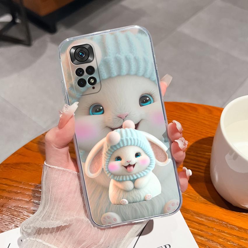 Para Redmi Note 11 11S 11T 12 12S Pro Plus Turbo Capa de Telefone Padrão de Laço Rosa Bonito Silicone Transparente de Alta Qualidade Capa Antiderrapante Para Carcaça Redmi