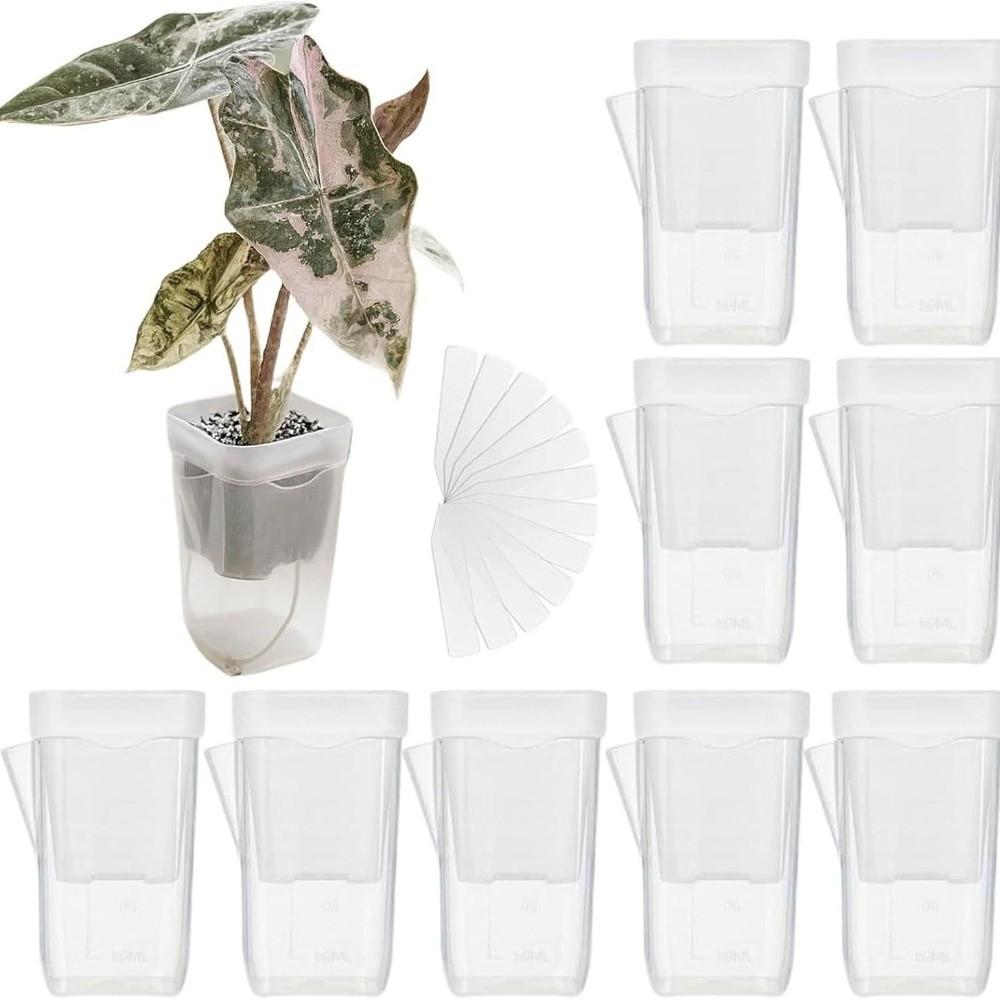 12 Set Drainage Holes Automatic Watering Planter Seedling Plant Pot  Gardening Accessories