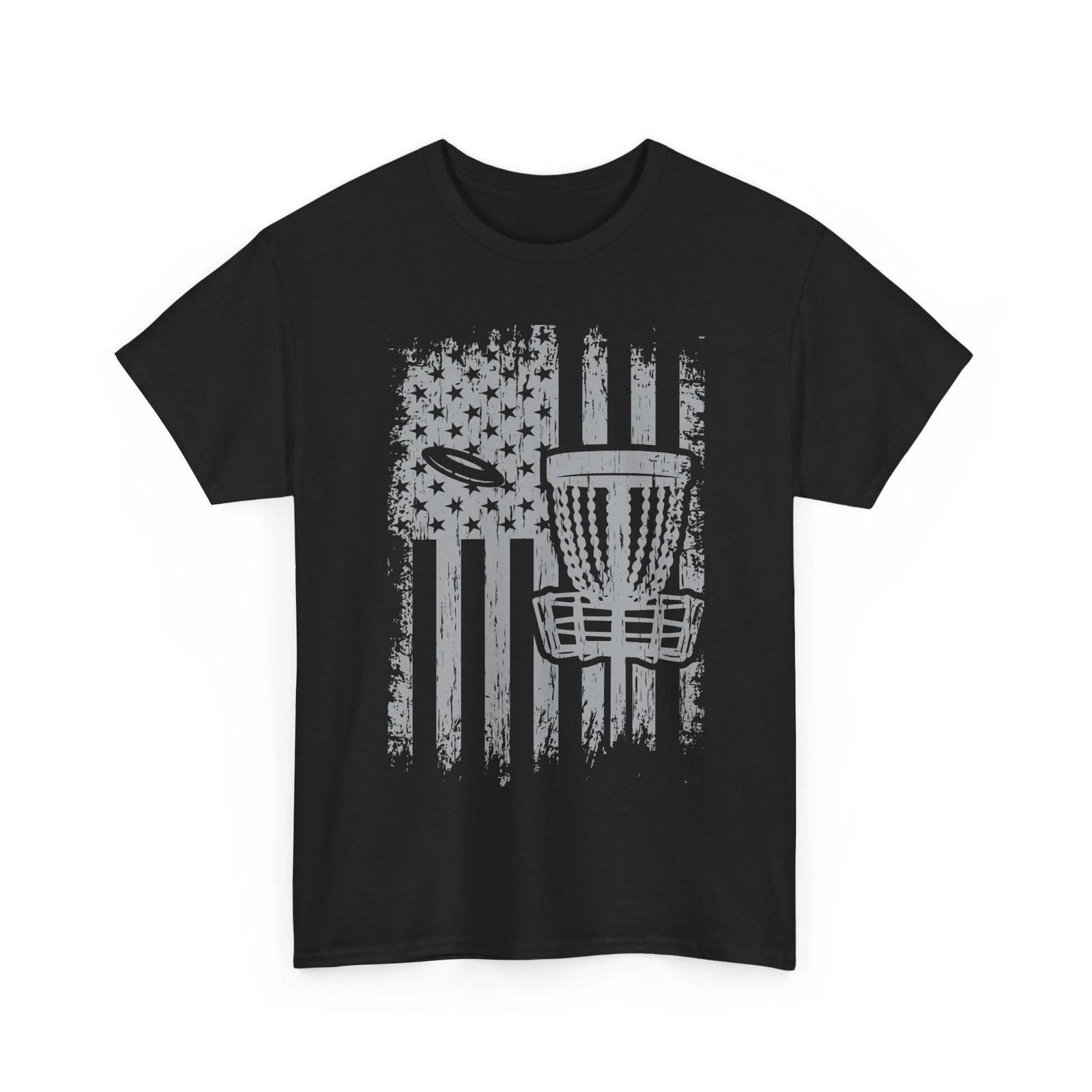 American Flag Disc Golf Shirt, Disc Golfing Sports Lovers Women Men Shirt XL