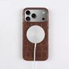 Premium Magnetic Crocodile Pattern Leather Case For iphone 17 Pro Max 16 15 14 13 12 11 For Magsafe Full Wrapped PU Back Cover