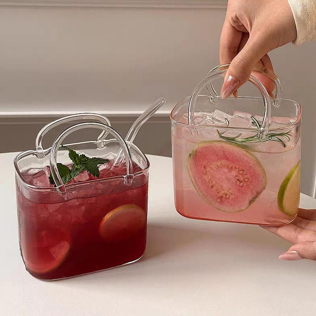 Glass Purse Handbag Vase Wine Cup Funny Beverage Cup For Women Ladies Home Wedding Bridal Shower Friends Gathering Restaurant
