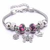 Adjustable Crystal Butterfly Beaded Bracelet - European & American Style Jewelry for Women
