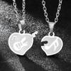 Fashion Creative Romantic Art Creative Design Personality Couple Chain Stainless Steel Guitar Pendant Love Necklace Pendant Pie