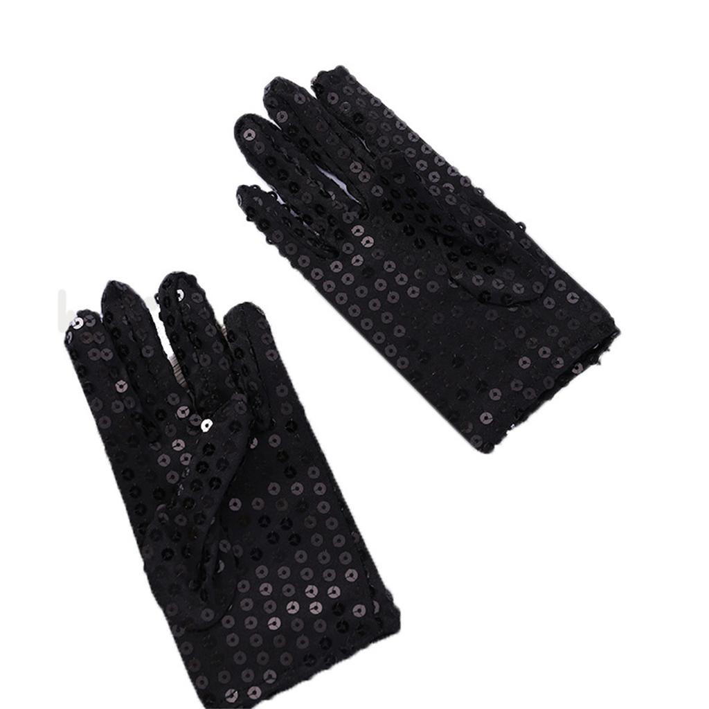 Dětské třpytivé flitrové rukavice Lehké rukavice s plnými prsty Rukavice na zpívání Třpytivé taneční rukavice na vánoční večírek