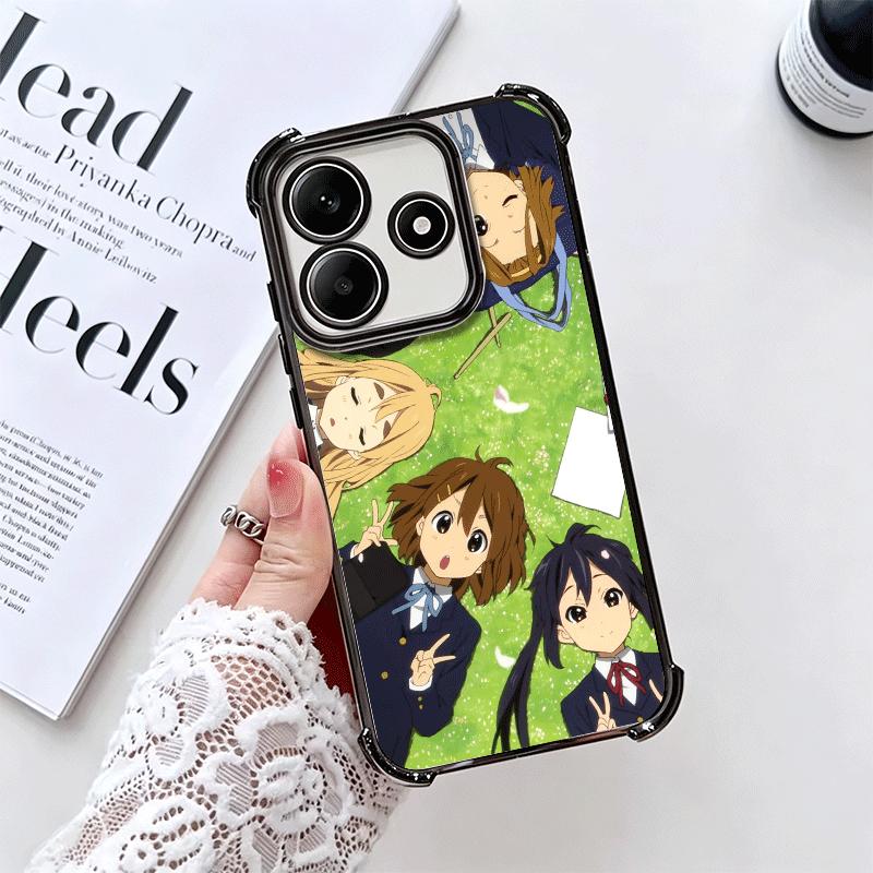 K on! Hirasawa Yui Anime Soft Phone Case For Xiaomi Redmi Note 14 15 Pro Plus 13 12 11S 11T 5G 10 9S 9 Plating Anti-Fall Fundas