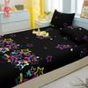 1 Einfaches Modernes Sternenmuster Gedrucktes Mattes Spannbettlaken, Schlafzimmer Gedruckte Bettdecke, Bettwäsche (Ohne Kissenbezüge)