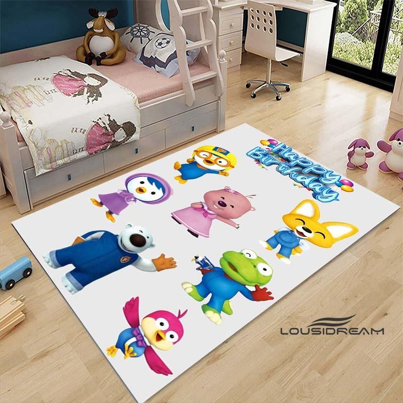 2026 Tappeti con Motivo a Forma di Pesce Carino P-Pororo-Park 15 Misure Tappetino per Pavimento Soggiorno Camera da Letto Comodino Tappeto Area Tappeto per Giochi Camera dei Bambini Decorazione per la Casa