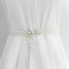 Stylish Beaded Elastic Waist Belt Designed For Women With Large Pearls Rhinestones And