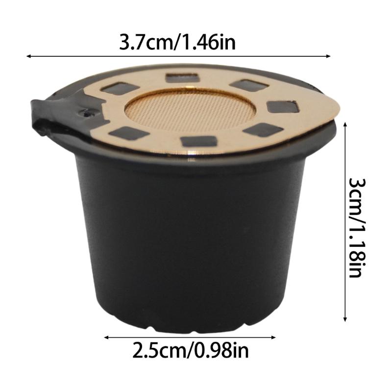 4pcs Reusable Coffee Pods with Stainless Steel Lid Coffee Machine Brewing Tool Practical Espresso Maker Accessories