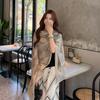 Geometric Cotton and Linen Scarf Women's Summer 2025 New Sunscreen Large Square Scarf Thin Silk Scarf Air-conditioned Room Warm Shawl