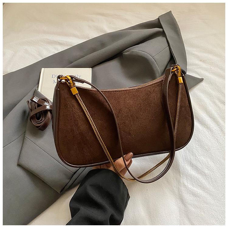 Daily Commute Underarm Bag Women's 2025 New Retro Niche Design Chain Bag High-end Shoulder Messenger Bag