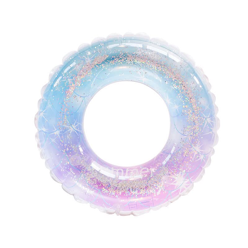 Swimming Ring, Sparkly, with Handle, O-Shaped, for Adults and Children, Perfect for Water Play (70#)