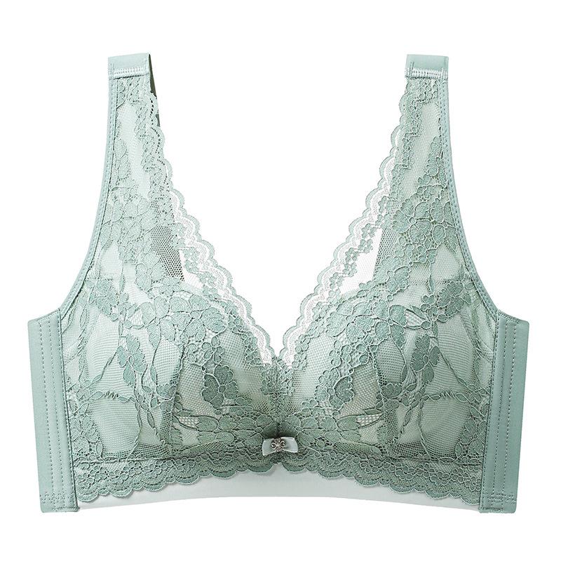 Dai Mei Zi Wireless Lace Women s Shaping Vest with Anti-Sagging Latex Bra 34/75BC зелёный