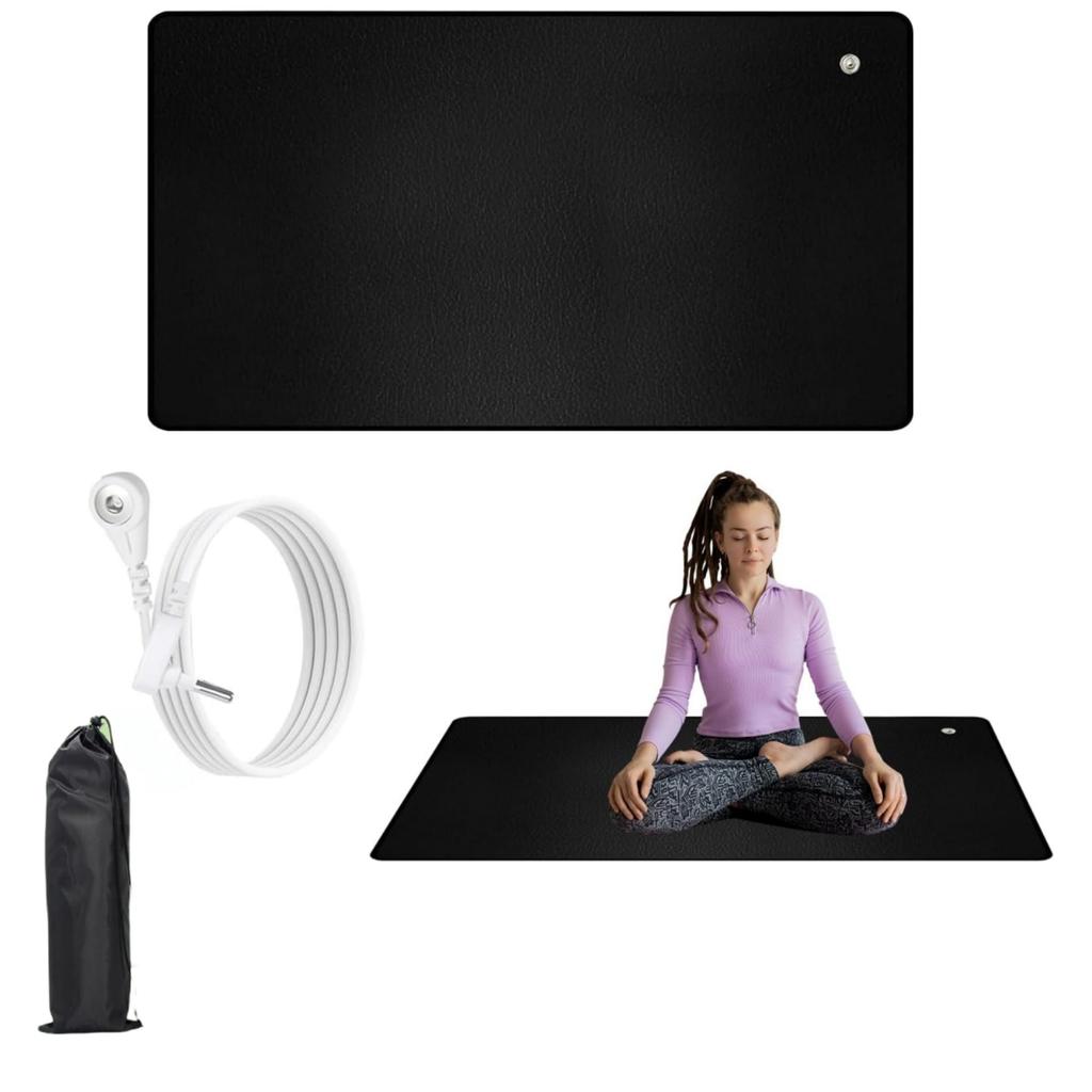 Grounding Mat Earthing Sheets for Bed with Cord Universal Improved Sleep Anxiety Inflammation Relief and Energy Boost 40x60cm