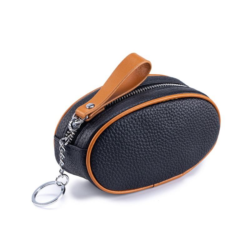 New leather exquisite change bag mini bag first layer cowhide contrasting color small keychain storage small wallet female