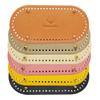 Handmade Leather Crochet Bag Base with Oval Logo - Quality DIY Accessory