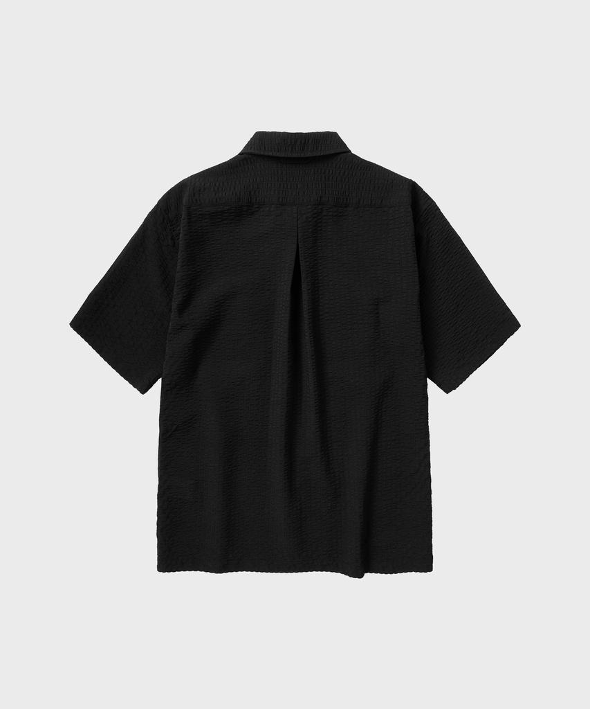 NONBLANK Seersucker Veil Hs Shirt_Black