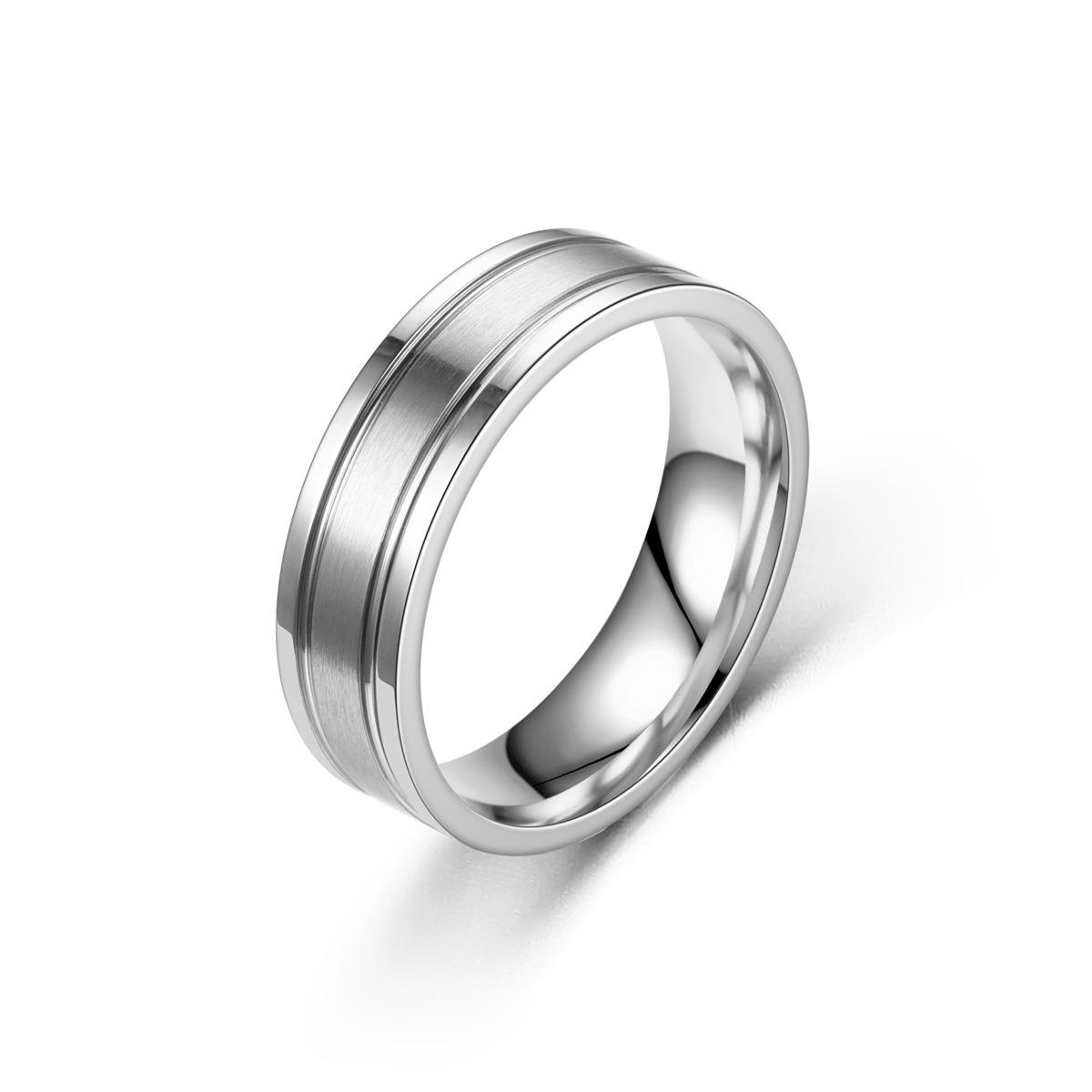 

Elegant Titanium Steel Men’s and Couple Plain Band Ring - Non-fading, Popular Design Size 11