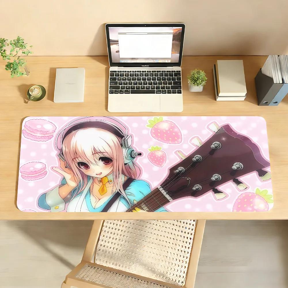 Singer Super S-Sonico-S Mouse Pad Non-slip Rubber Gamer Balance Computer Mat Decoracion Deskmat Laptop Office Large