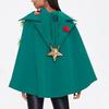2025 Women's 3D Christmas Tree Skirt with Hooded Cape Costume